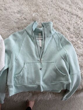 lululemon athletica Mint Green Half-Zip Pullover- crop length